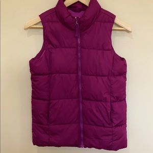 OLD NAVY Magenta Frost Free Puffer Vest L 10/12